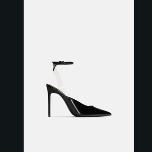 ZARA VINYL HIGH HEELS. Size 6½